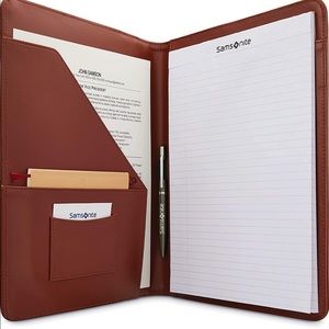 Brown leather samsonite portfolio! Excellent condition. USED just ONE TIME!